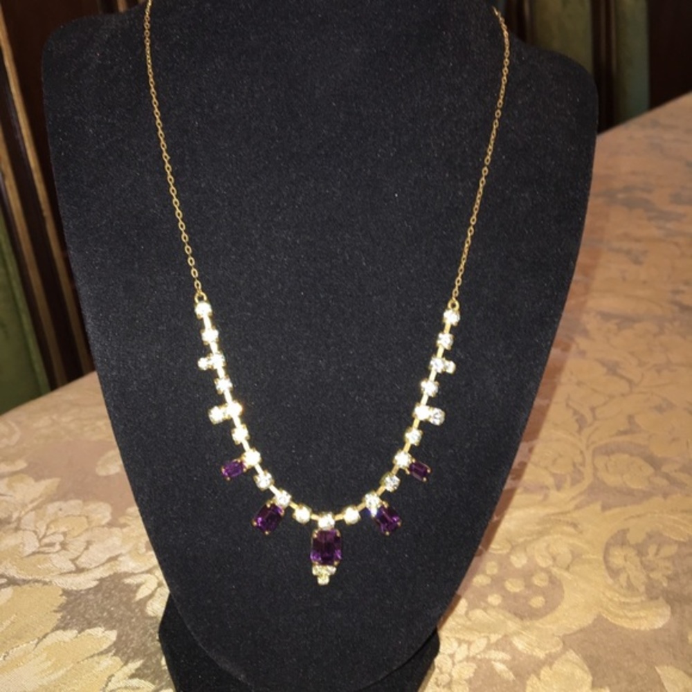 LOVELY vintage 60’s rhinestone necklace ✨🌟✨🤩✨ - Picture 1 of 2